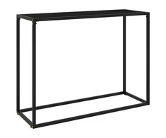 Konsolinis staliukas, juodas, 100x35x75cm, grūdintas stiklas