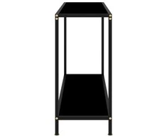 Konsolinis staliukas, juodas, 100x35x75cm, grūdintas stiklas