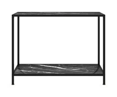 Konsolinis staliukas, juodas, 100x35x75cm, grūdintas stiklas