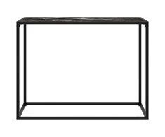 Konsolinis staliukas, juodas, 100x35x75cm, grūdintas stiklas