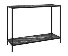 Konsolinis staliukas, juodas, 100x35x75cm, grūdintas stiklas