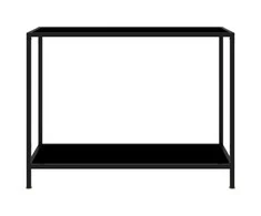 Konsolinis staliukas, juodas, 100x35x75cm, grūdintas stiklas