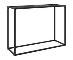 Konsolinis staliukas, juodas, 100x35x75cm, grūdintas stiklas