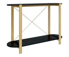 Konsolinis staliukas, juodas, 110x38x75cm, apdirbta mediena