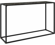 Konsolinis staliukas, juodas, 120x35x75cm, grūdintas stiklas
