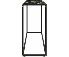 Konsolinis staliukas, juodas, 120x35x75cm, grūdintas stiklas