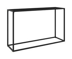 Konsolinis staliukas, juodas, 120x35x75cm, grūdintas stiklas
