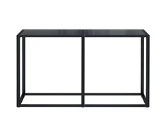 Konsolinis staliukas, juodas, 140x35x75,5cm, stiklas