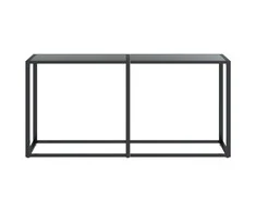 Konsolinis staliukas, juodas, 160x35x75,5cm, stiklas