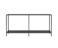 Konsolinis staliukas, juodas, 160x35x75,5cm, grūdintas stiklas