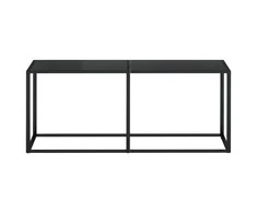 Konsolinis staliukas, juodas, 180x35x75,5cm, stiklas