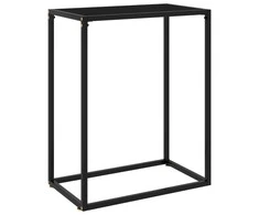 Konsolinis staliukas, juodas, 60x35x75cm, grūdintas stiklas