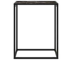 Konsolinis staliukas, juodas, 60x35x75cm, grūdintas stiklas