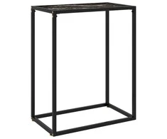 Konsolinis staliukas, juodas, 60x35x75cm, grūdintas stiklas