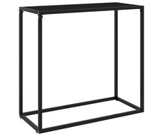 Konsolinis staliukas, juodas, 80x35x75cm, grūdintas stiklas