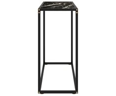 Konsolinis staliukas, juodas, 80x35x75cm, grūdintas stiklas