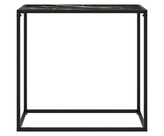 Konsolinis staliukas, juodas, 80x35x75cm, grūdintas stiklas