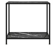 Konsolinis staliukas, juodas, 80x35x75cm, grūdintas stiklas