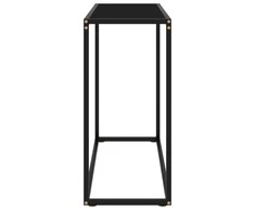 Konsolinis staliukas, juodas, 80x35x75cm, grūdintas stiklas