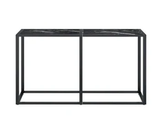 Konsolinis staliukas, juodo marmuro, 140x35x75,5cm, stiklas