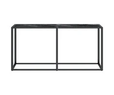Konsolinis staliukas, juodo marmuro, 160x35x75,5cm, stiklas