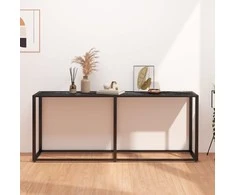 Konsolinis staliukas, juodo marmuro, 180x35x75,5cm, stiklas