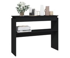 Konsolinis staliukas, juodas, 102x30x80cm, apdirbta mediena