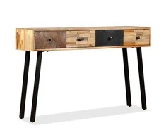 Konsolinis staliukas, kietas perdirbtas tikmedis, 120x30x76cm