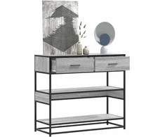 Konsolinis staliukas, pilka sonoma, 90x35x80cm, mediena