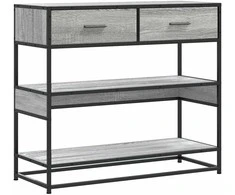 Konsolinis staliukas, pilka sonoma, 90x35x80cm, mediena