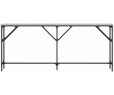 Konsolinis staliukas, pilkas, 180x23x75cm, apdirbta mediena