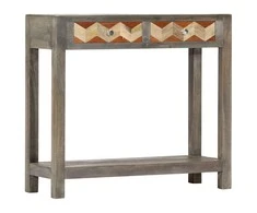 Konsolinis staliukas, pilkas, 86x30x76cm, mango medienos mas.