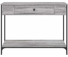 Konsolinis staliukas, pilkas ąžuolo, 100x34,5x75cm, mediena