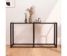 Konsolinis staliukas, skaidrus, 140x35x75,5cm, stiklas