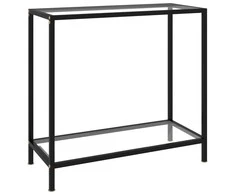 Konsolinis staliukas, skaidrus, 80x35x75cm, grūdintas stiklas