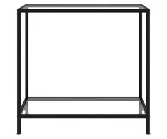Konsolinis staliukas, skaidrus, 80x35x75cm, grūdintas stiklas