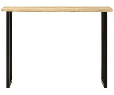 Konsolinis staliukas su gyvu kraštu, 105x33x76cm, mango mediena