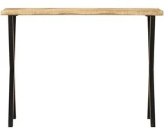 Konsolinis staliukas su gyvu kraštu, 105x33x76cm, mango mediena