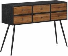 Konsolinis staliukas su stalčiais, 116x30x76cm, tikmedis