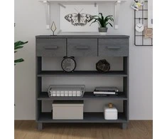 Konsolinis staliukas HAMAR, tamsiai pilkas, 90x35x90cm, pušis