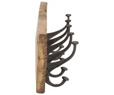 Koridoriaus kabykla su 5 kabliukais, 100x2,5x15cm, mediena