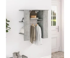 Koridoriaus spintelė, betono pilka, 97,5x37x99cm, mediena