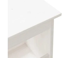 Koridoriaus suoliukas, baltas, 100x28x45cm, pušies masyvas