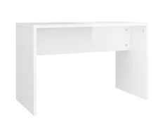 Kosmetinio staliuko komplektas, baltas, 74,5x40x141cm, blizgus