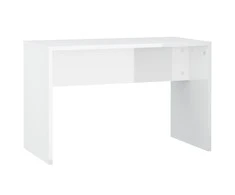 Kosmetinio staliuko komplektas su LED, baltas, mediena, blizgus