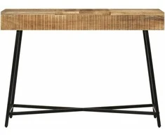 Kosmetinis staliukas, 105x35x75cm, mango masyvas ir geležis