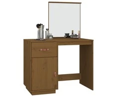 Kosmetinis staliukas, medaus rudas, 95x50x134cm, pušies masyvas