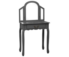 Kosmetinis staliukas, pilkas, 65x36x128cm, paulovnija ir MDF