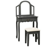 Kosmetinis staliukas, pilkas, 65x36x128cm, paulovnija ir MDF