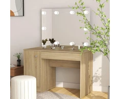 Kosmetinis staliukas su LED, ąžuolo, 110x55x145cm, MDF
